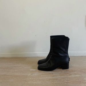 Vintage black leather boots